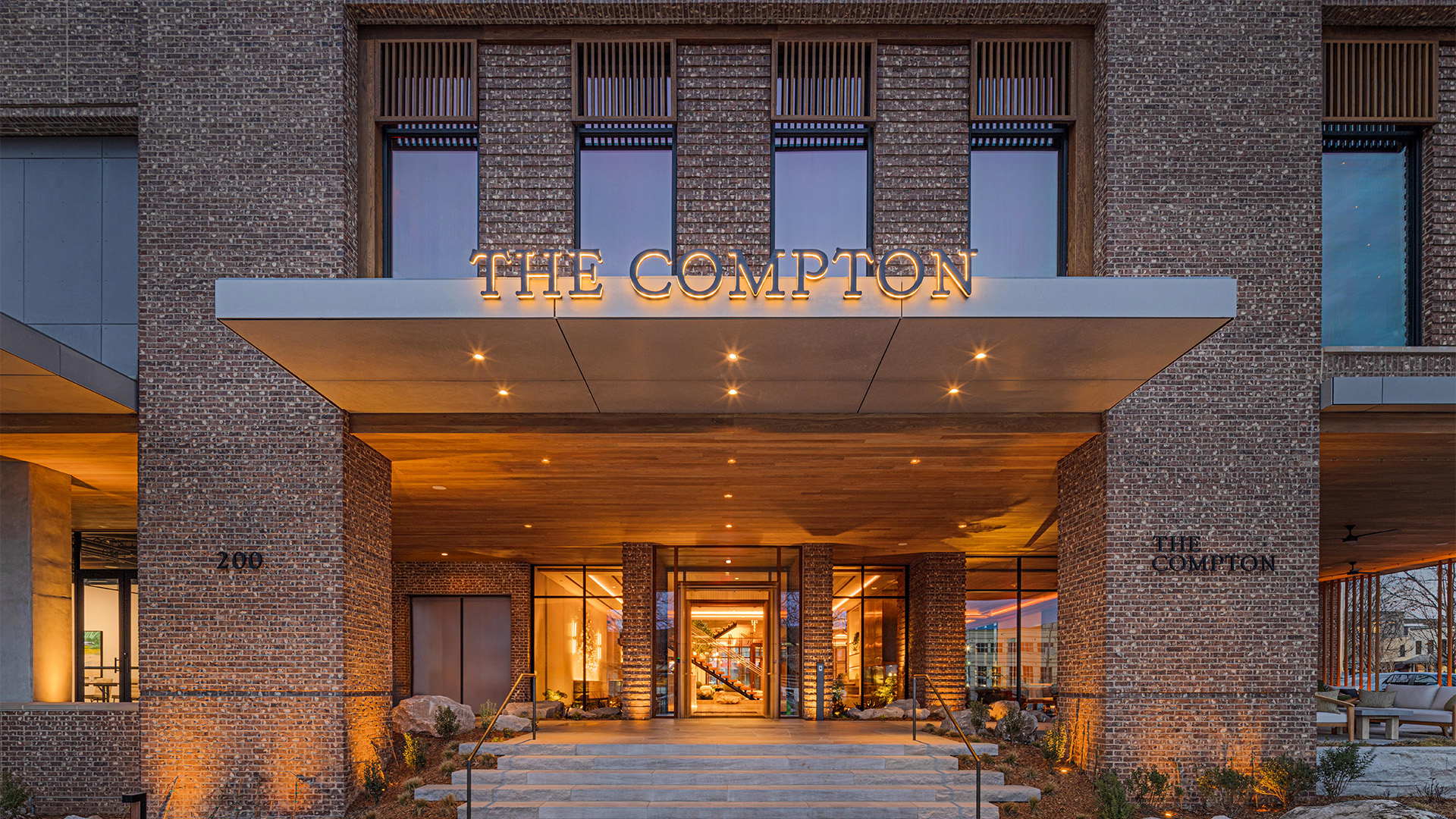 a building with a sign on it