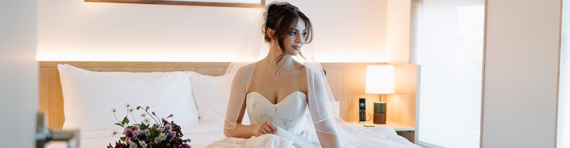 a woman in a wedding dress