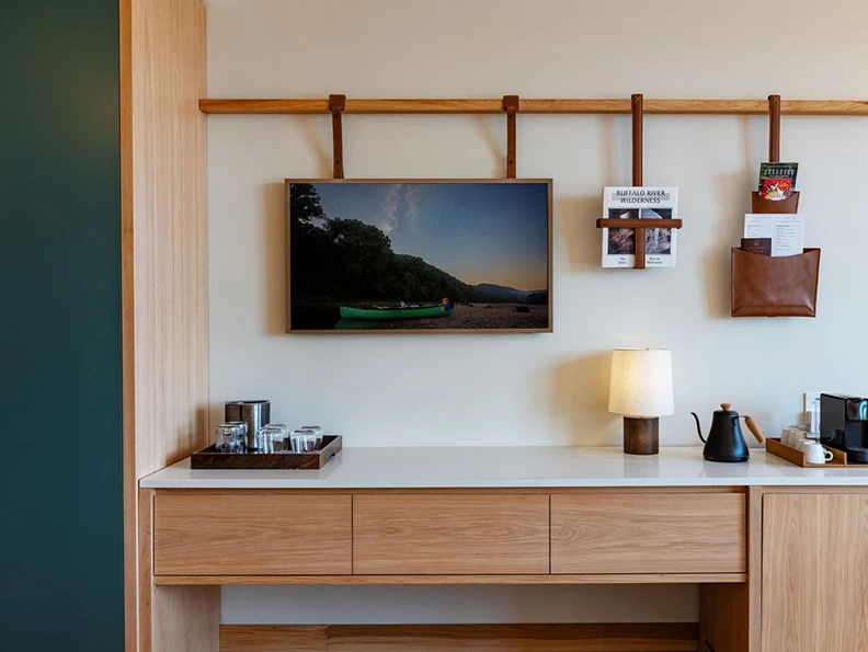 a tv on a wall