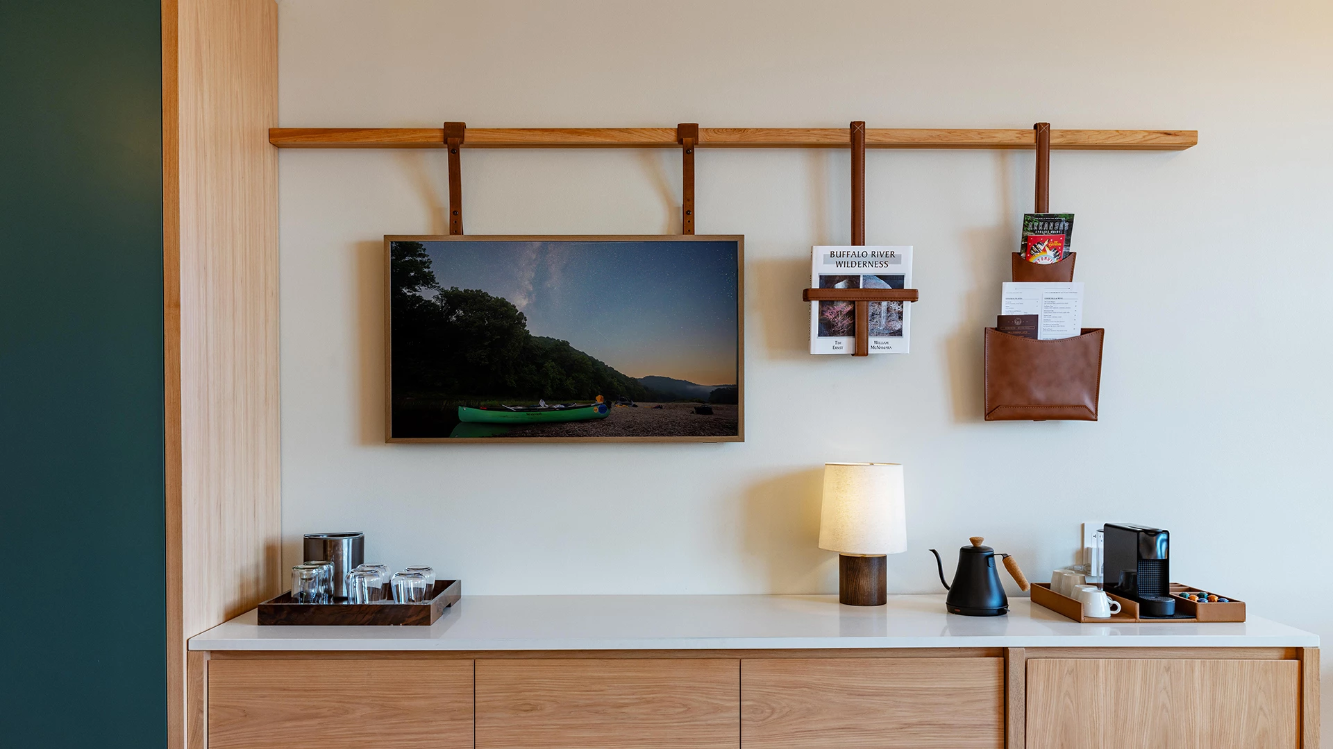 a tv on a wall