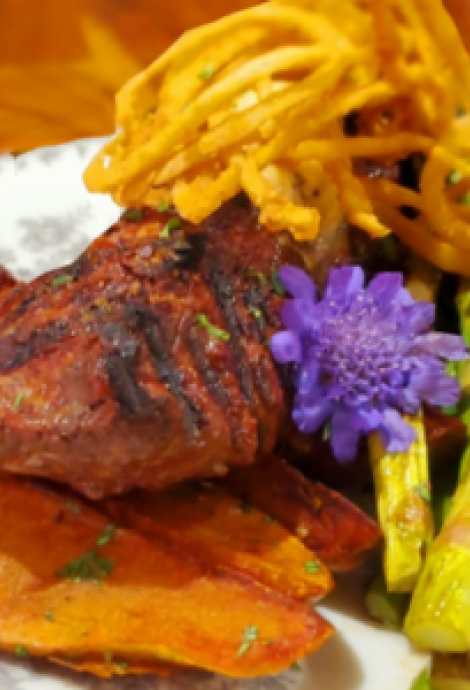 Grilled Coulotte Steak with God's Butter at The Corner Bar Elkhart Indiana