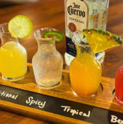 Margarita Flights served at The Corner Bar in Elkhart Indianna