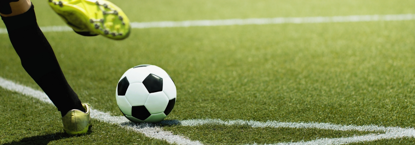 a football ball on a field