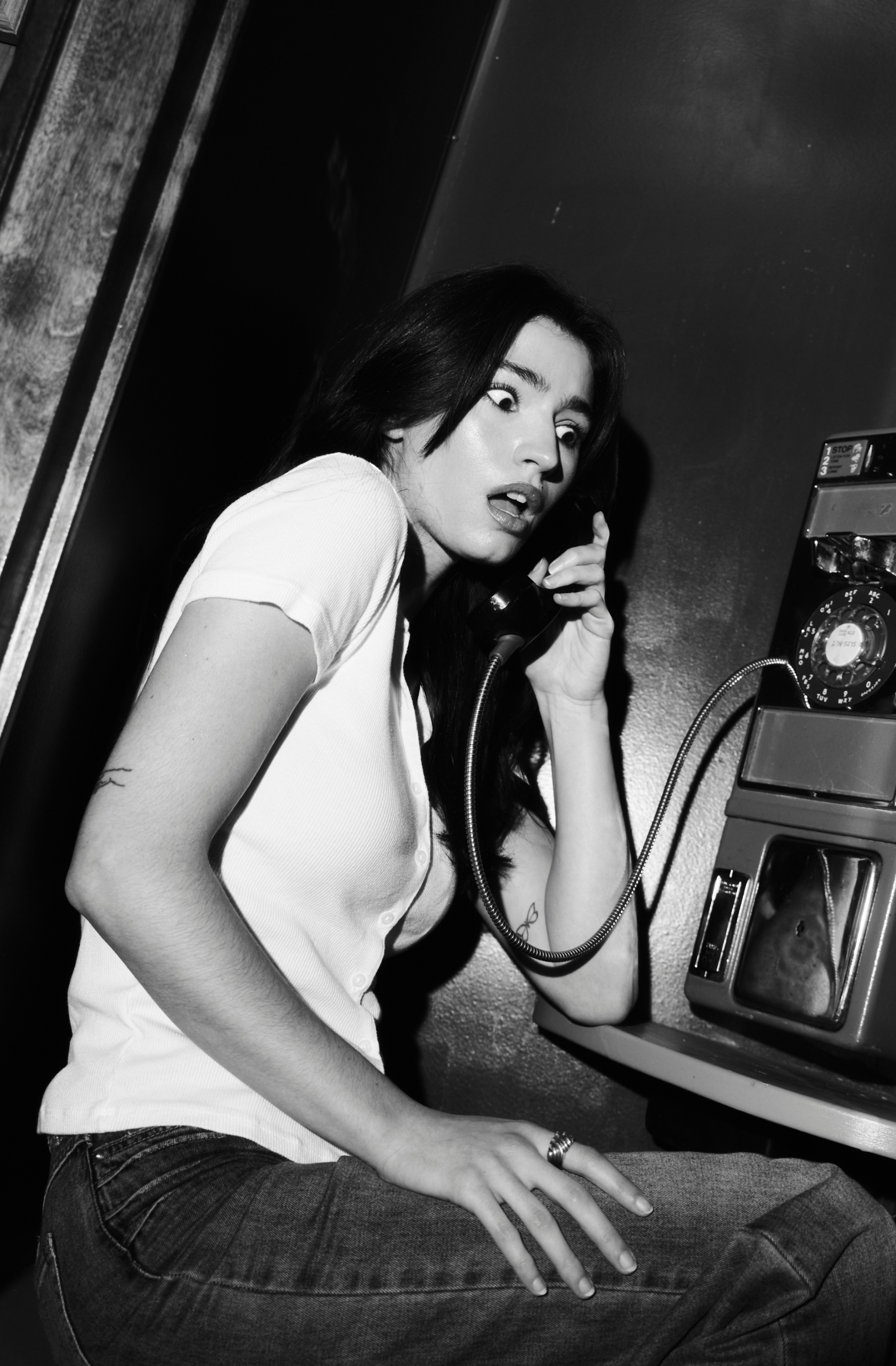 a woman talking on a phone