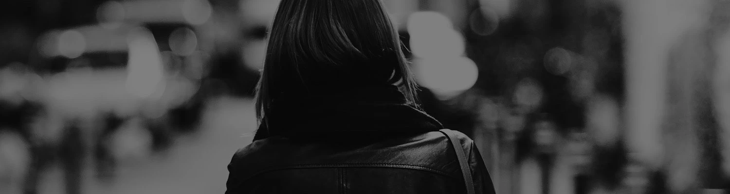 back of a girl walking