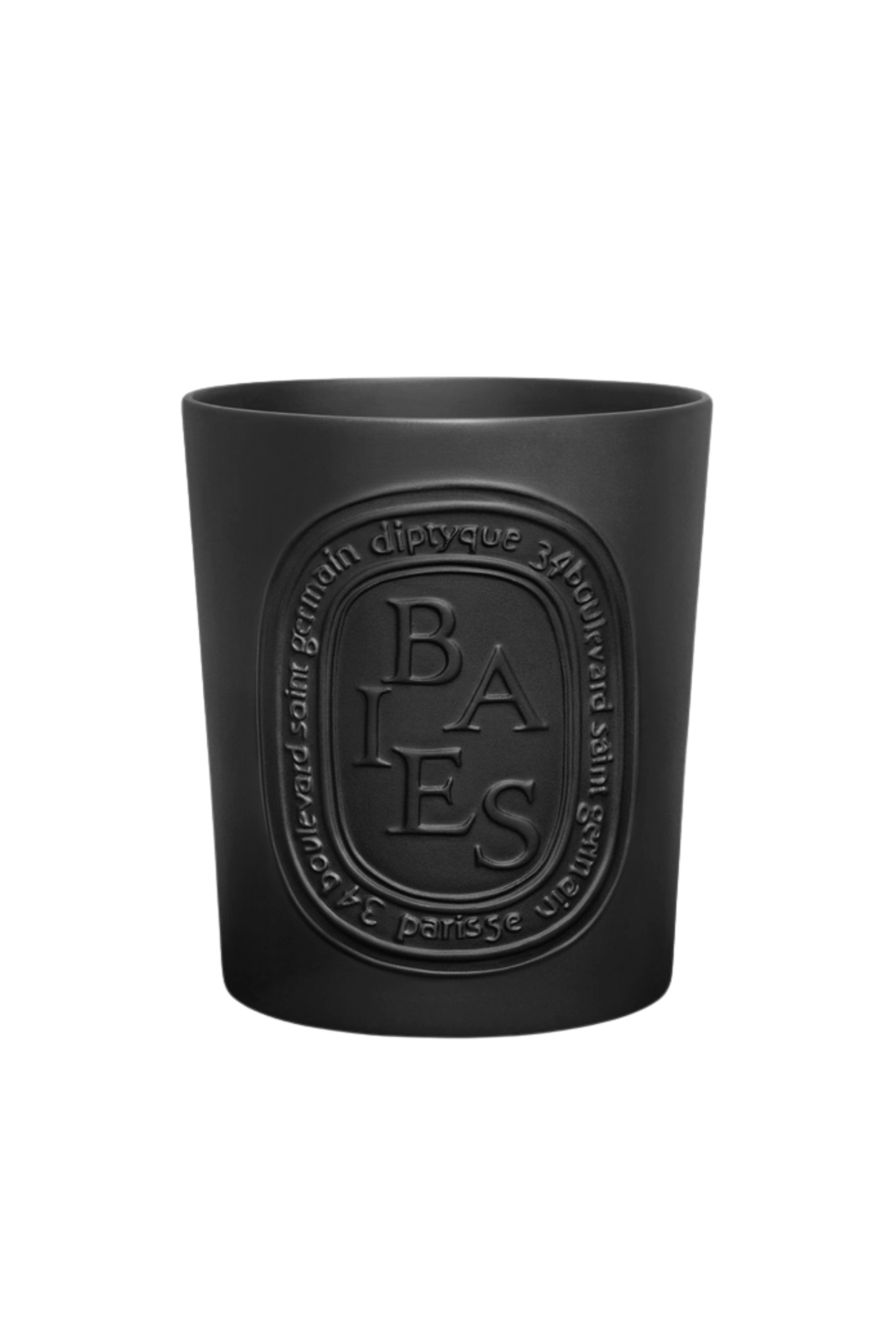 a black cup with a logo on it