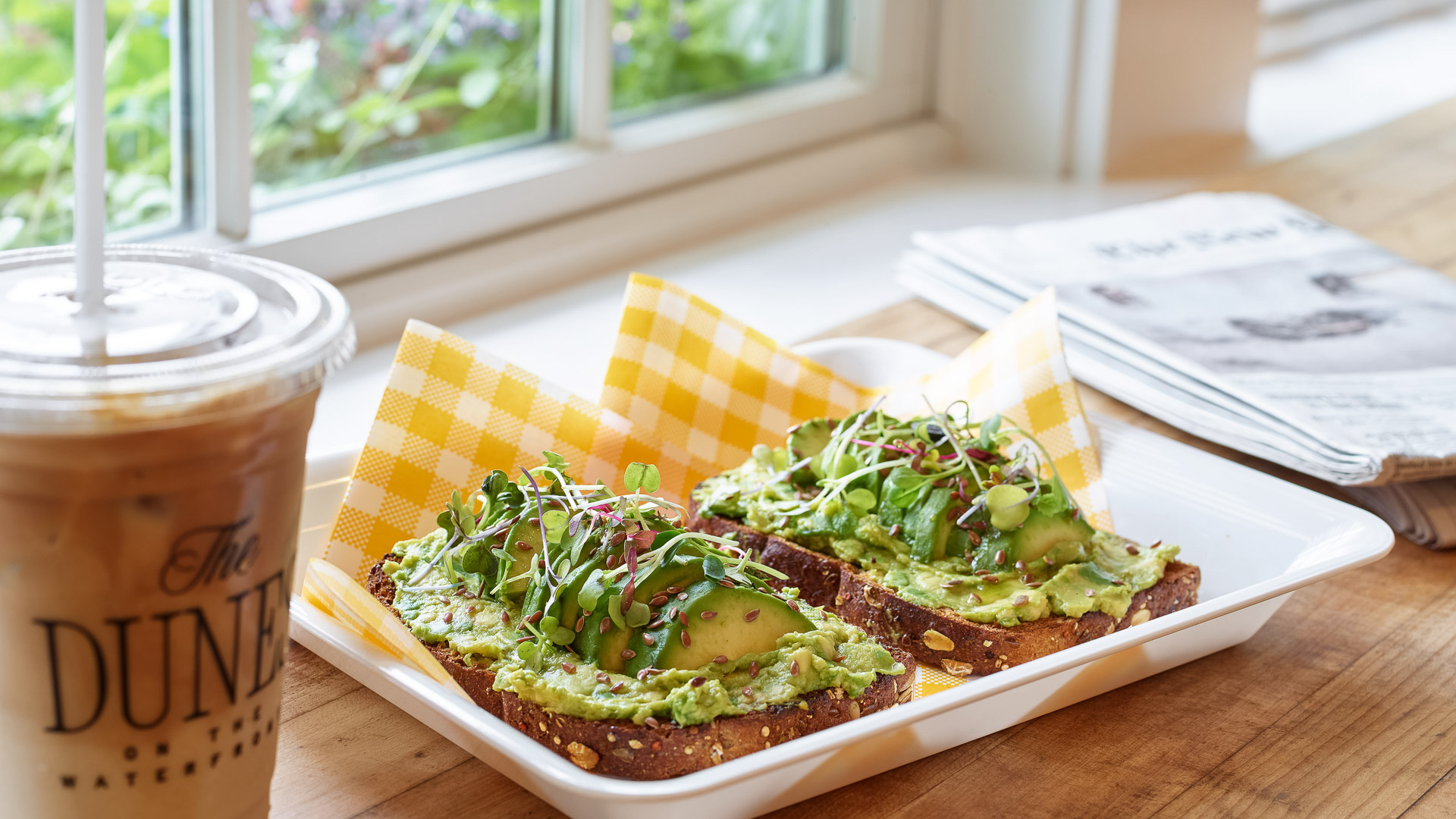 a plate of avocado toast