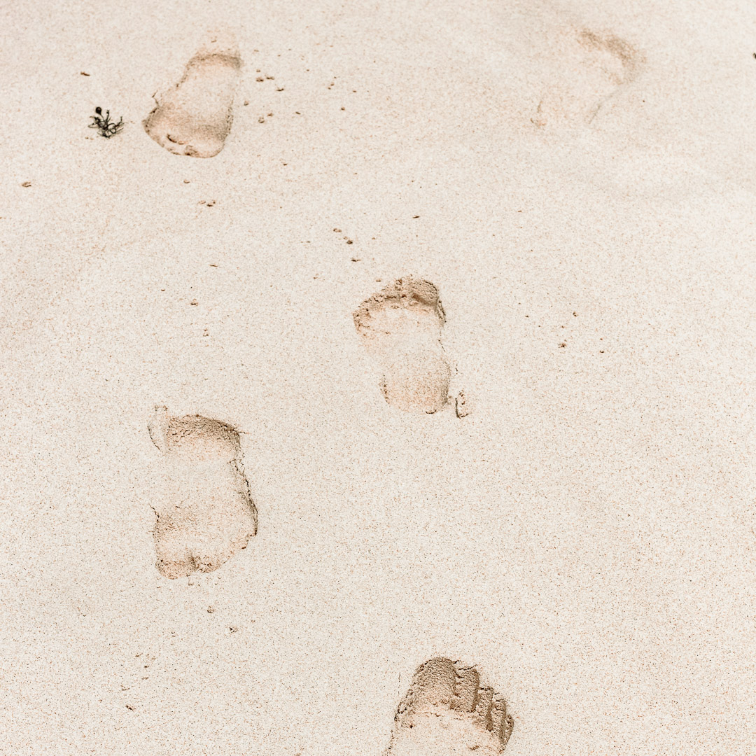 footprints in the sand
