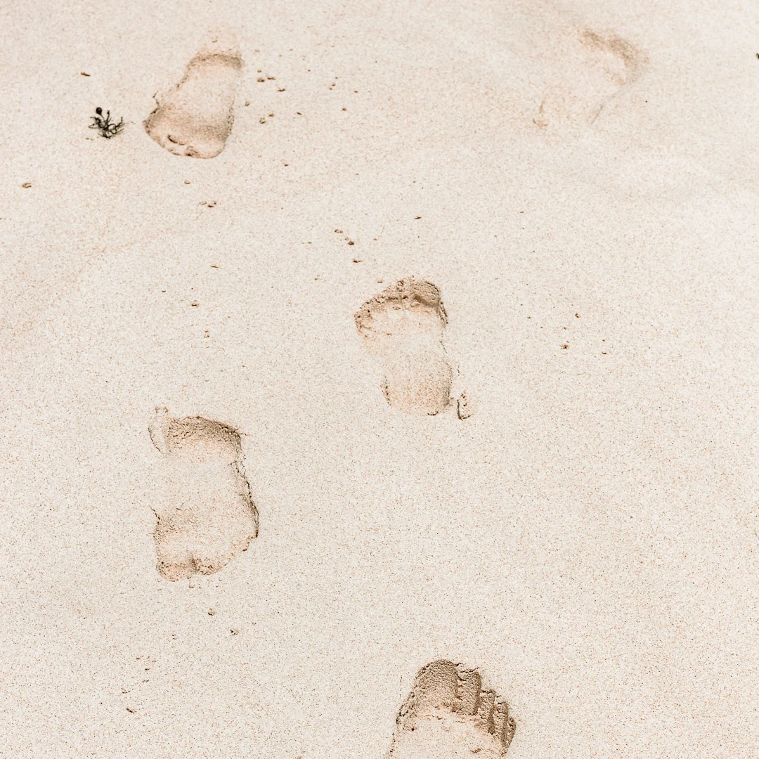 footprints in the sand
