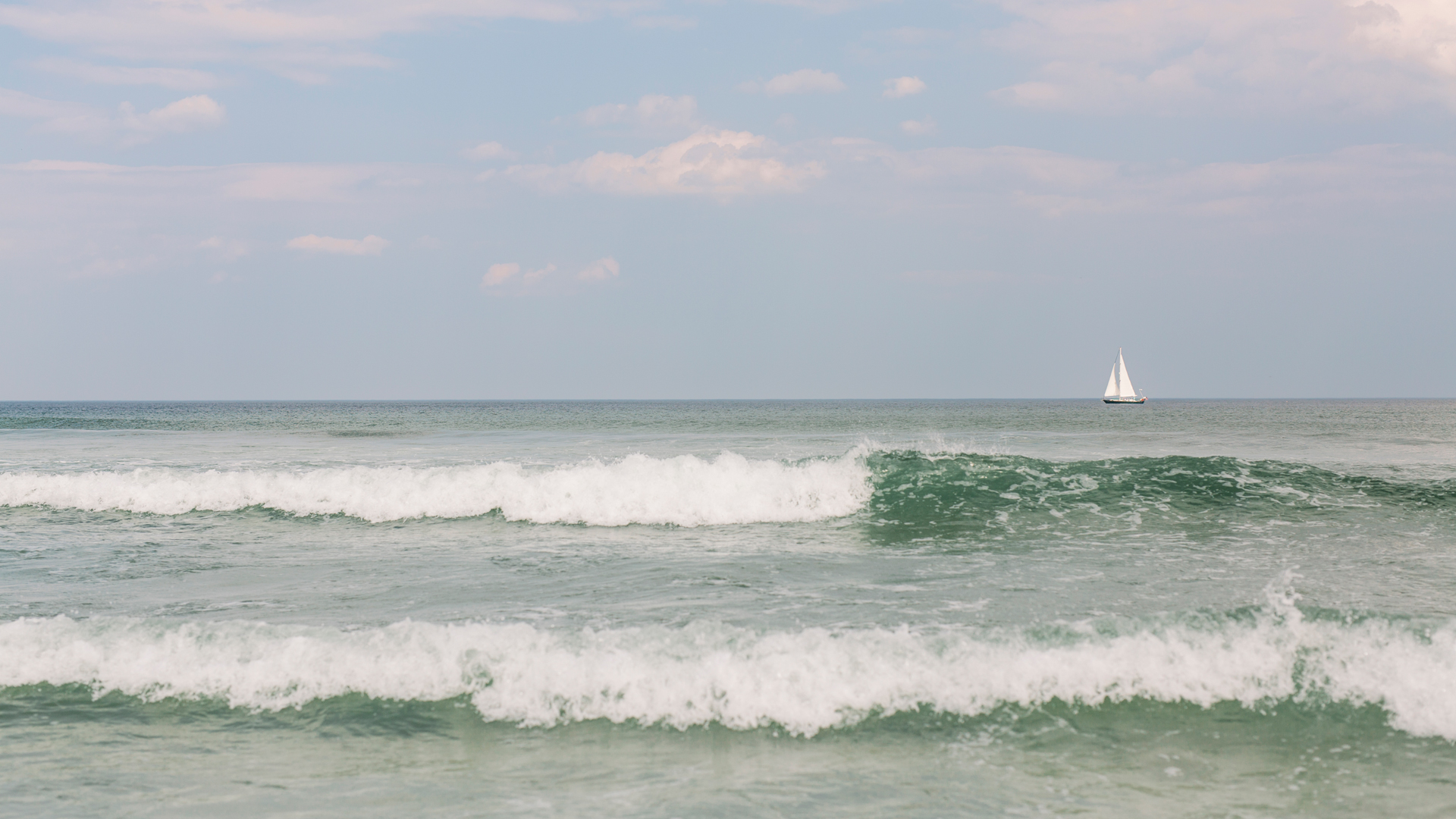 a sailboat in the ocean