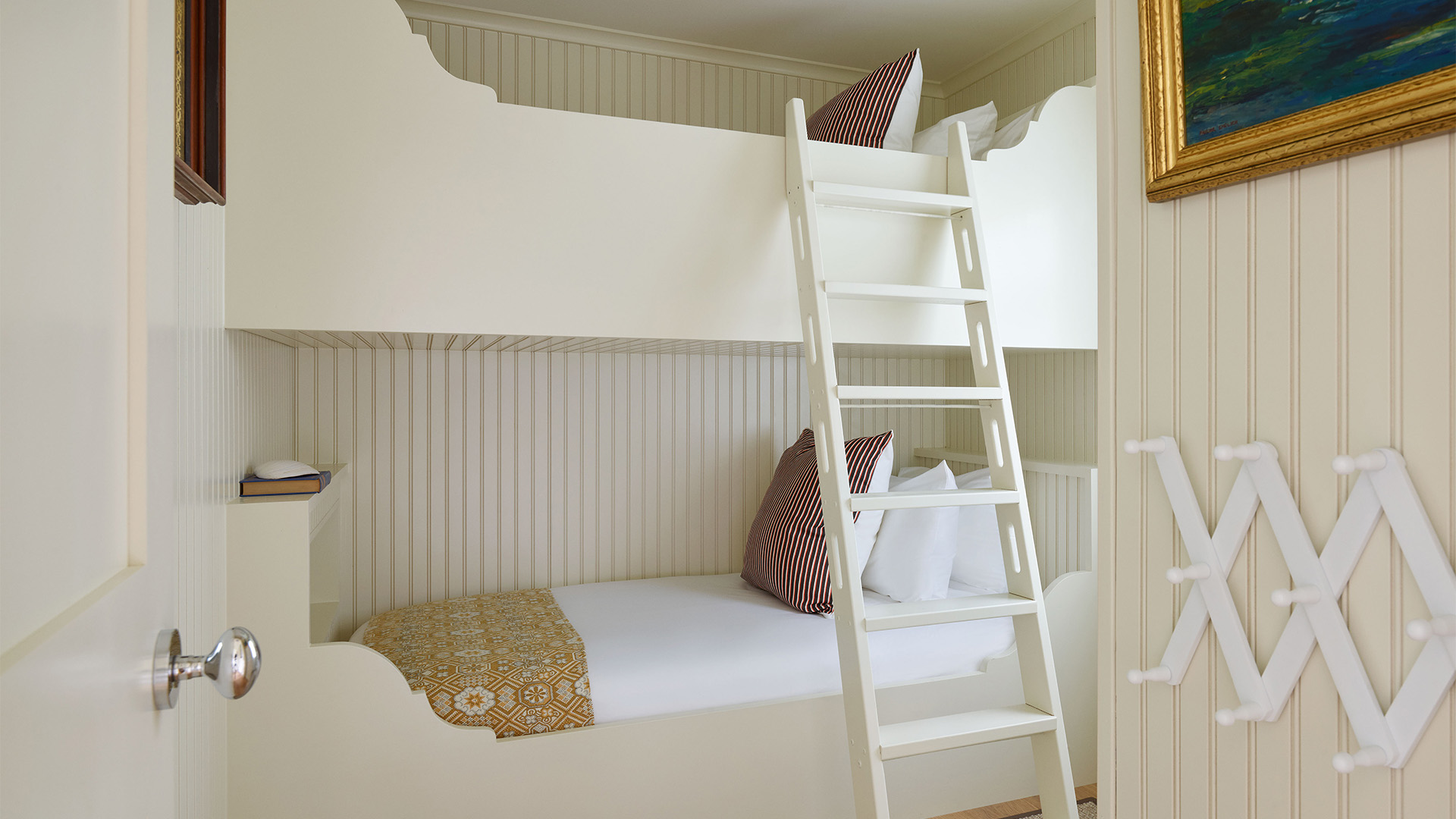 a bunk bed with a ladder