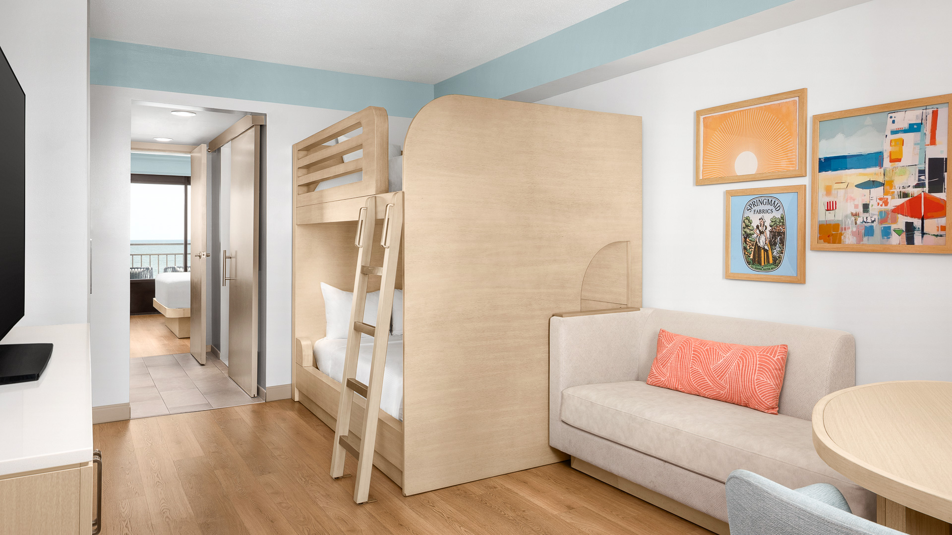 a bunk bed in a room