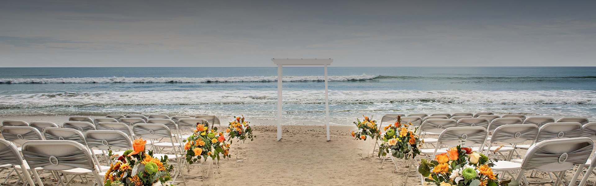 chairs and chairs on a beach