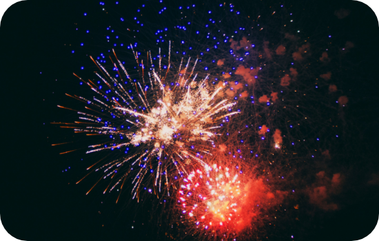 fireworks in the sky