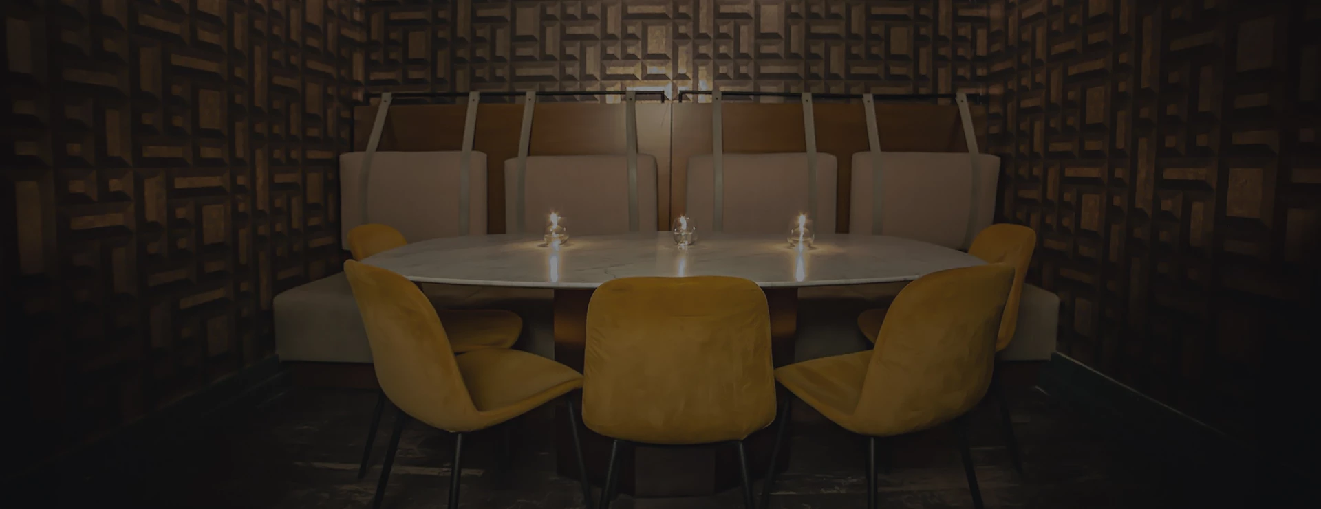 a table with candles on it