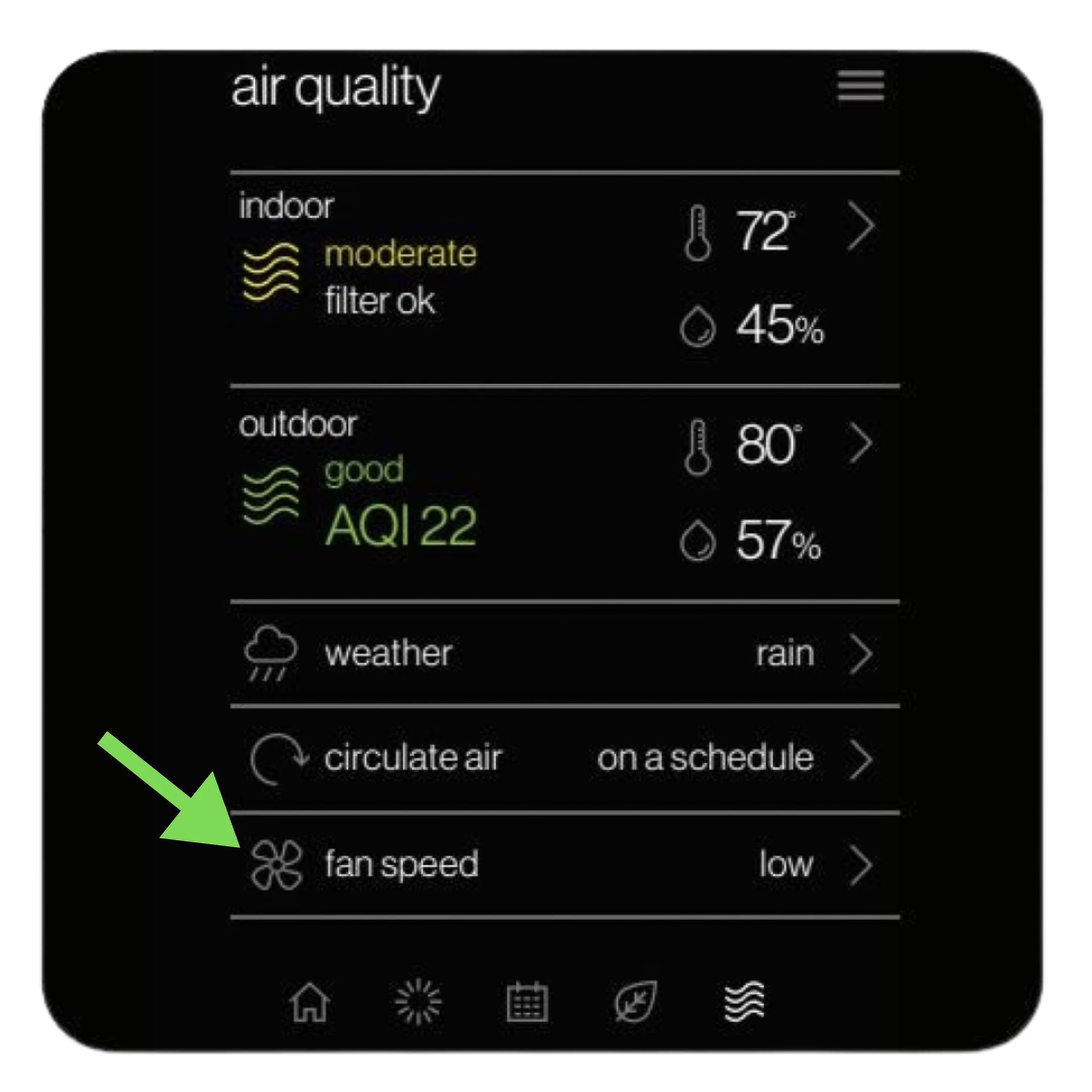 a screen shot of a device