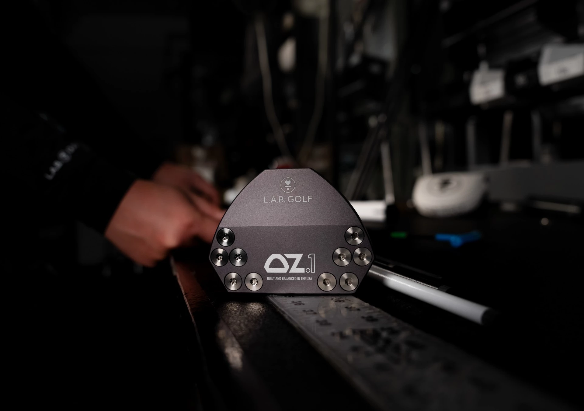 a close up of a metal ruler