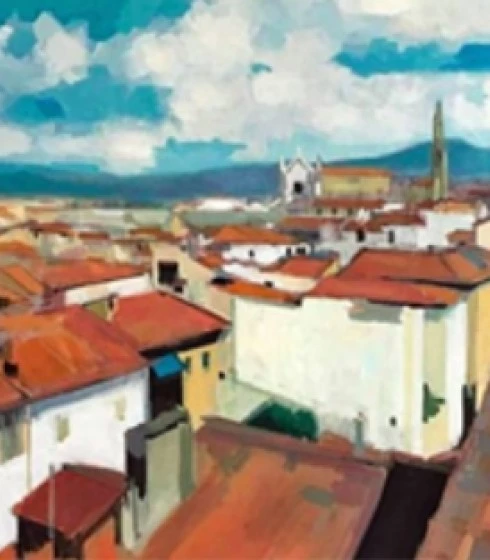 a view of a city from above