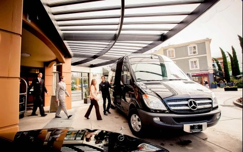 people getting into a van 