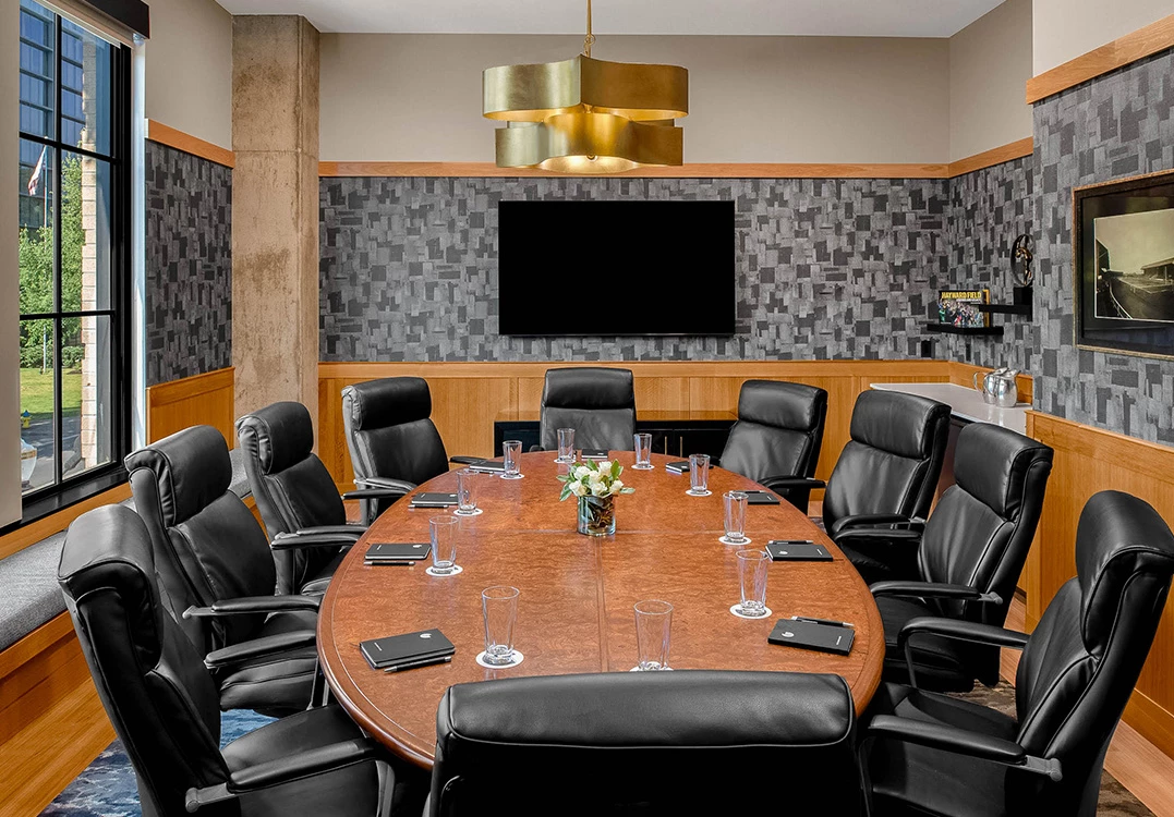 a table with chairs around it