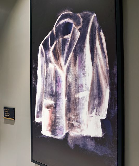 painting on the wall of suit