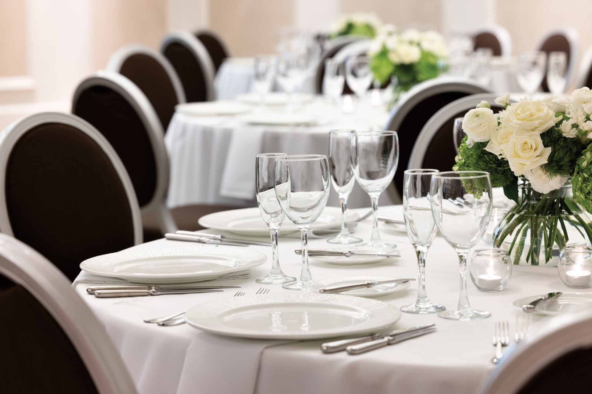 a table set for a brunch party