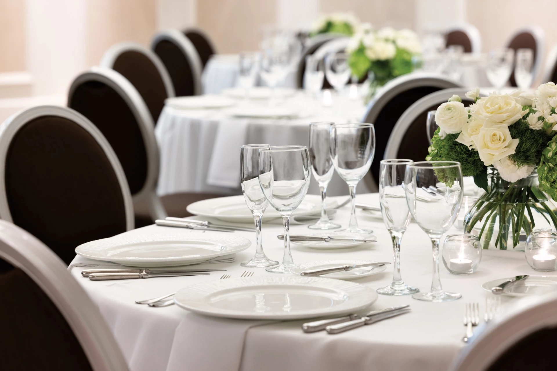 a table set for a brunch party