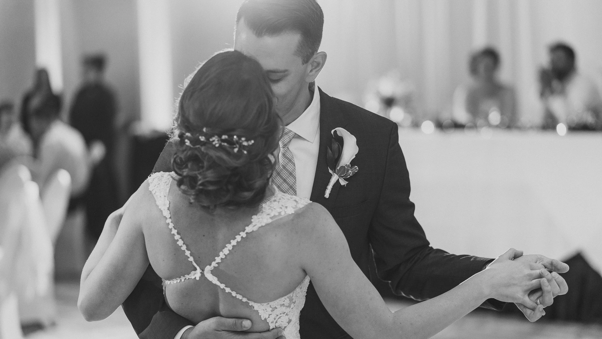 a man and woman dancing