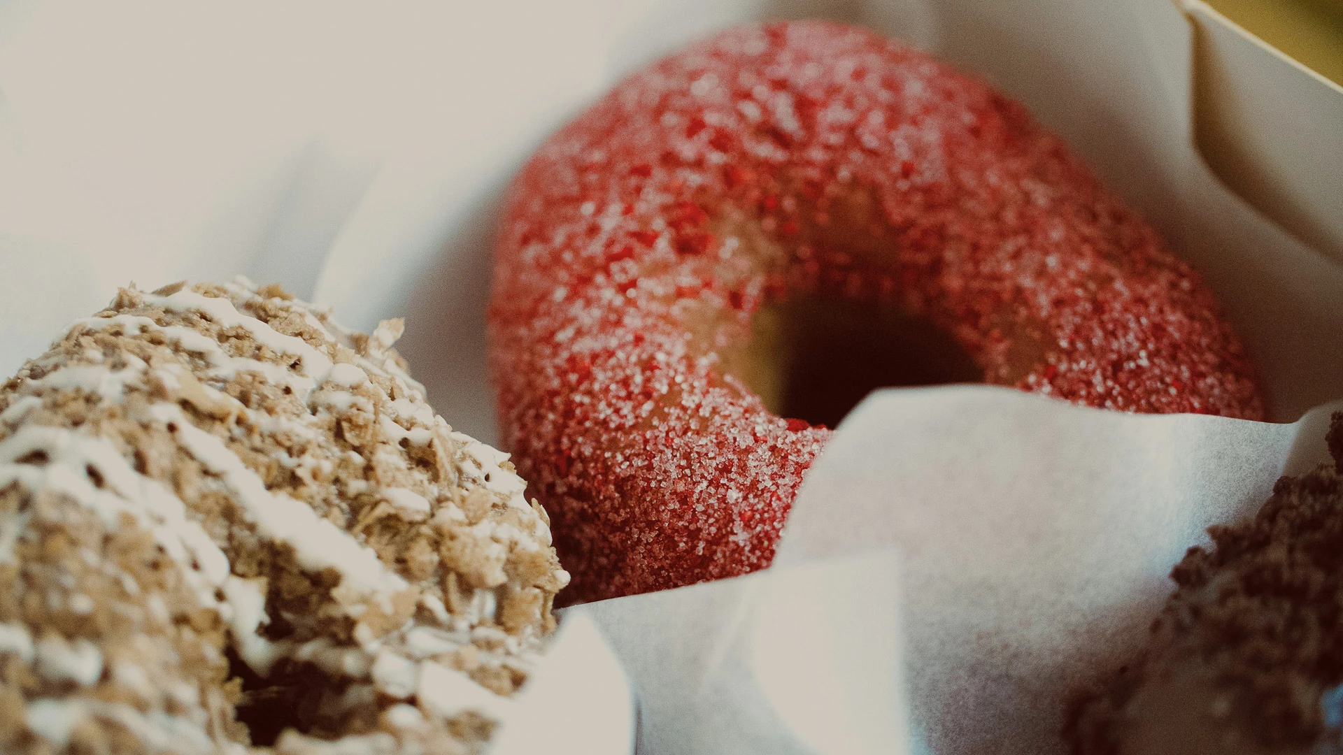a close up of a donut
