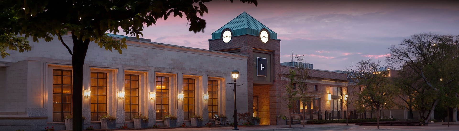 a building with clocks on top