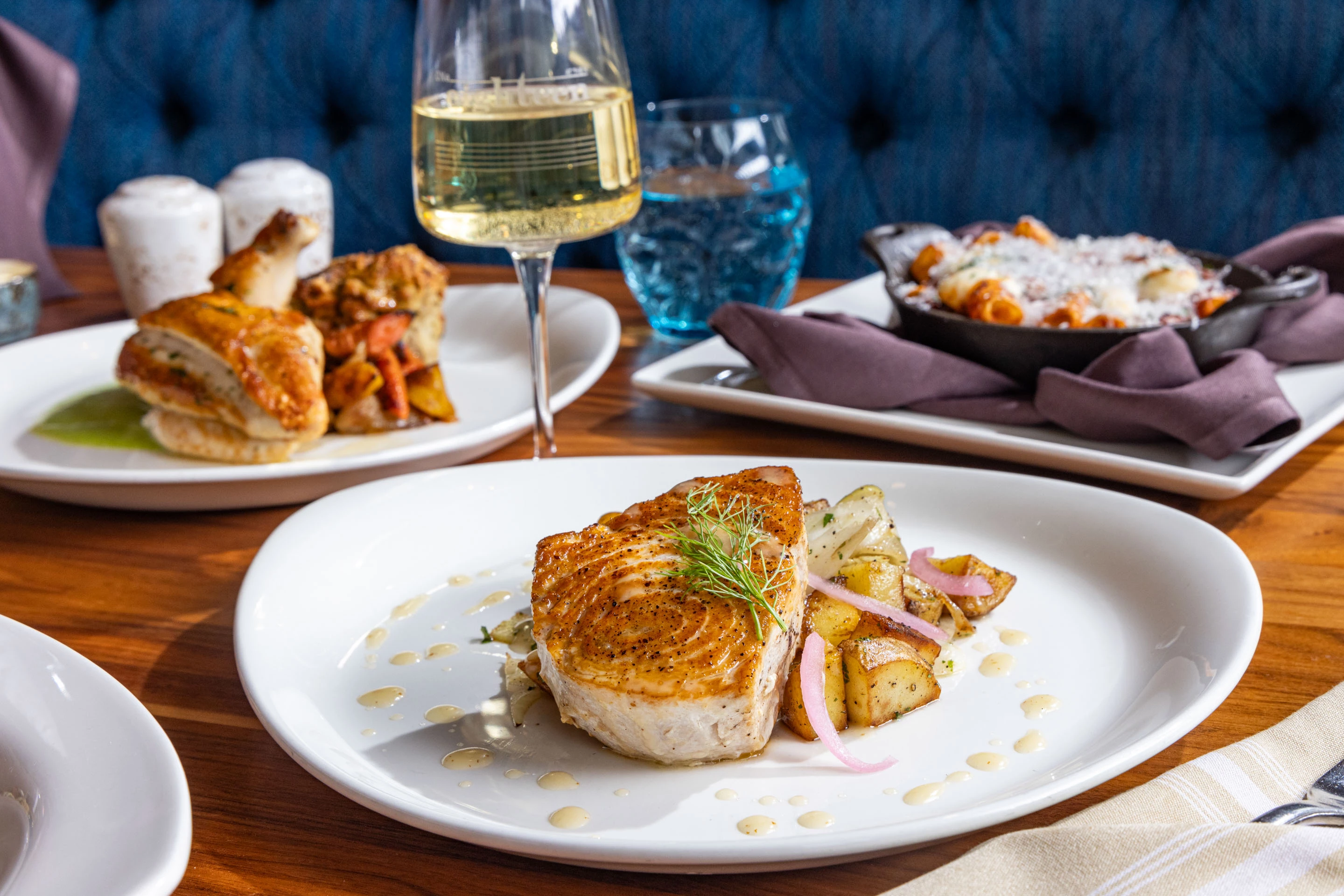 a plate of food on a table