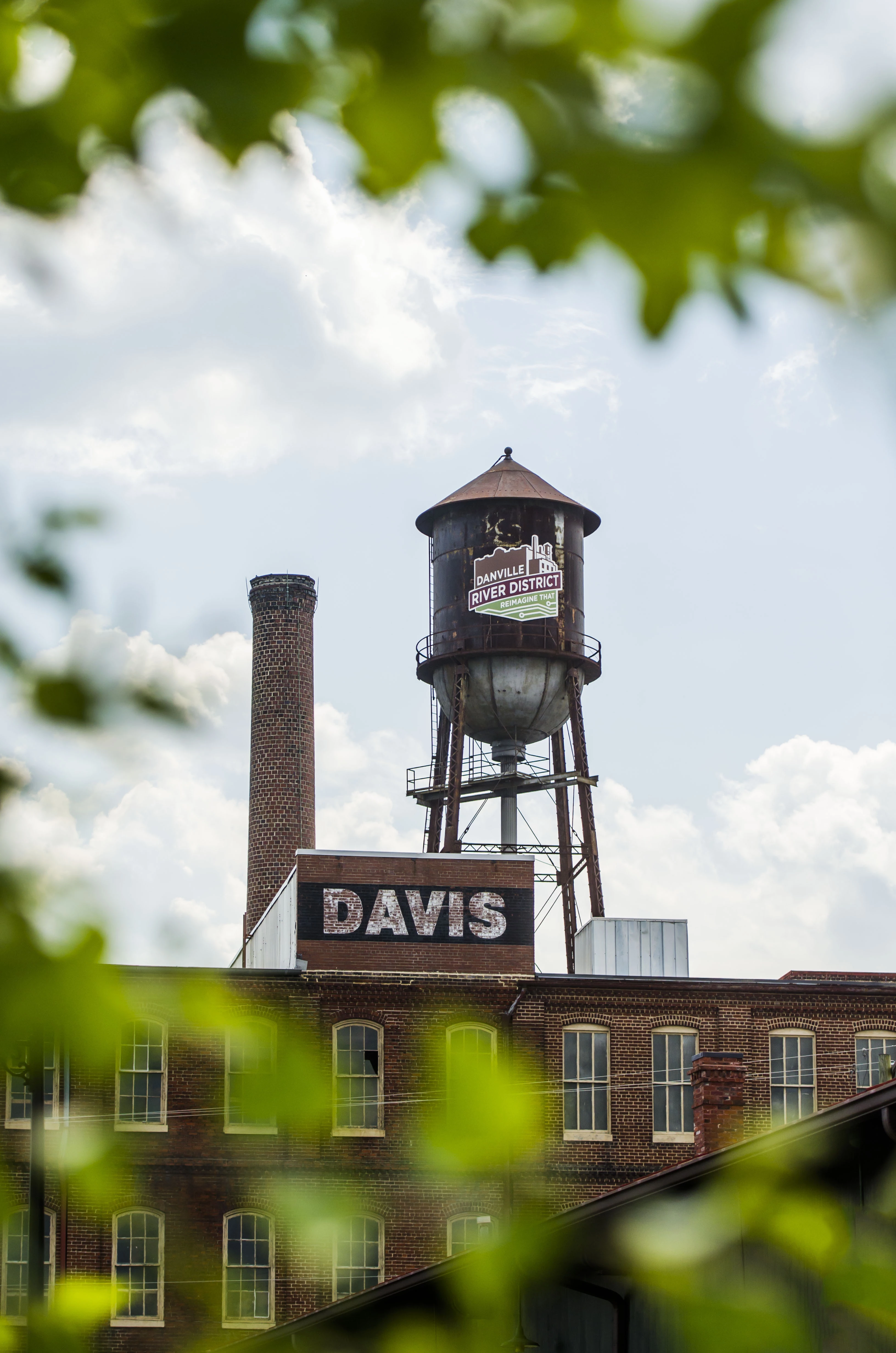a building with a water tower