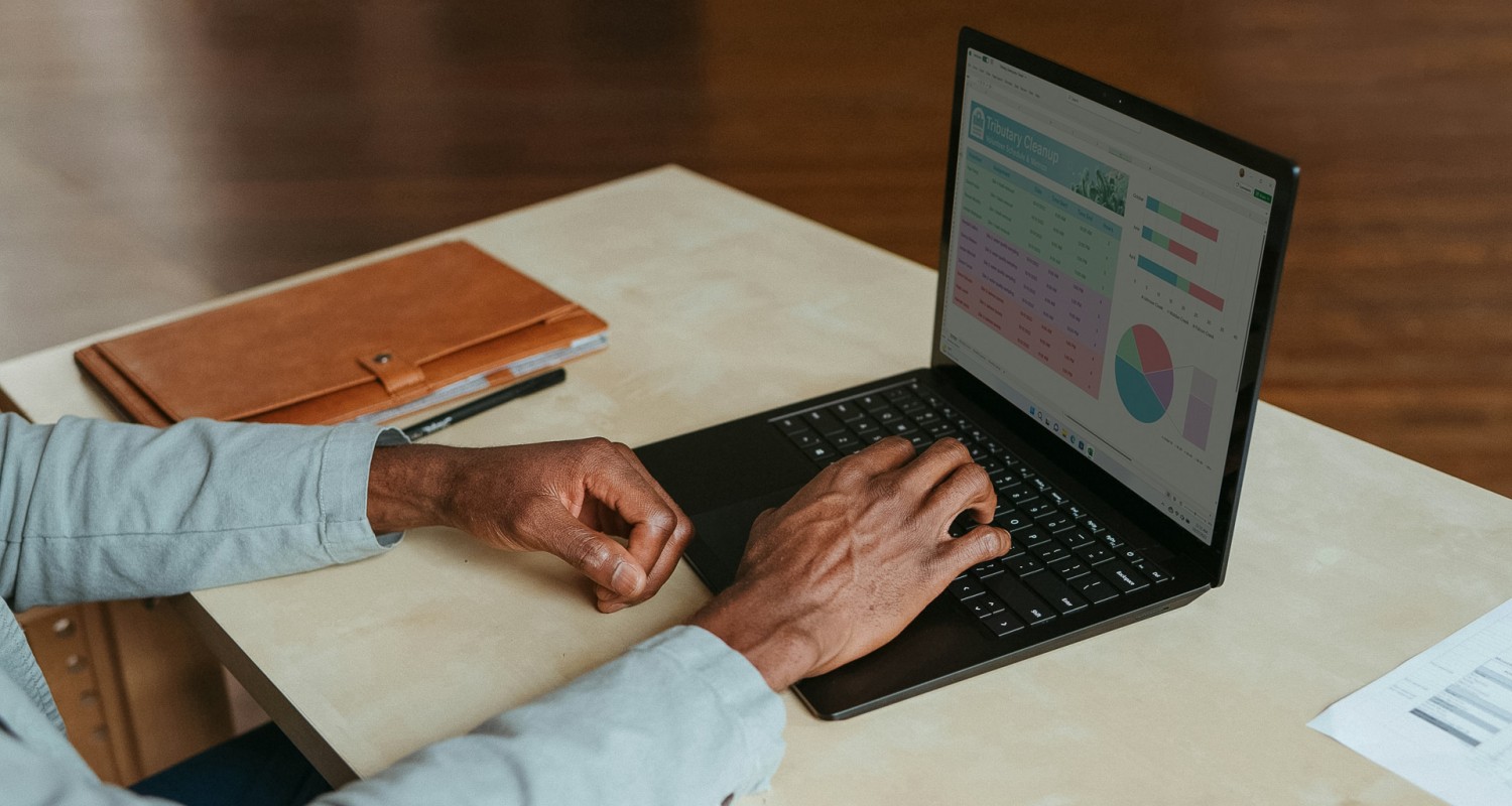 a person using a laptop