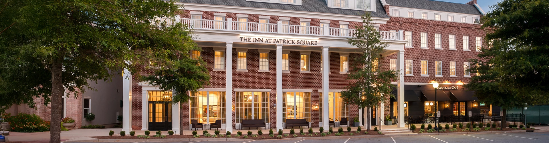 a building with columns and windows