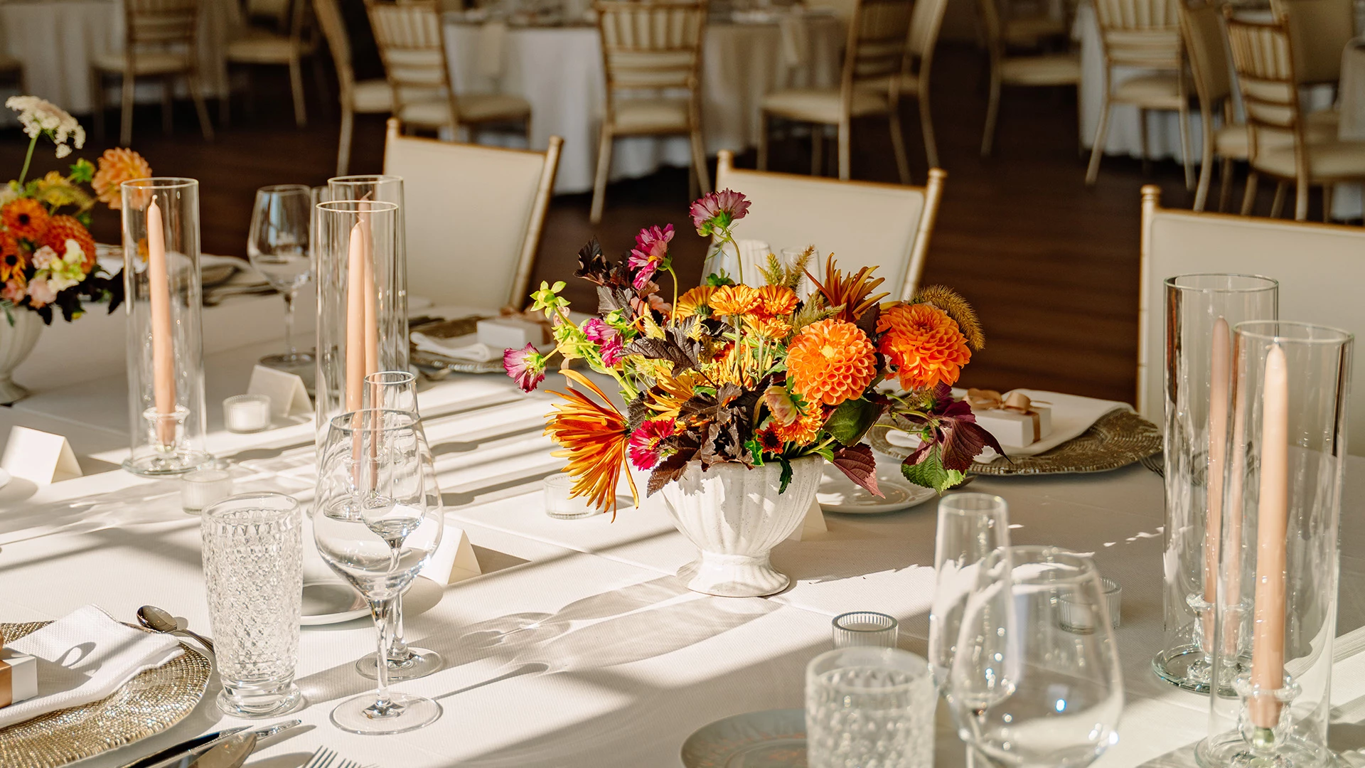 a table set for a dinner party
