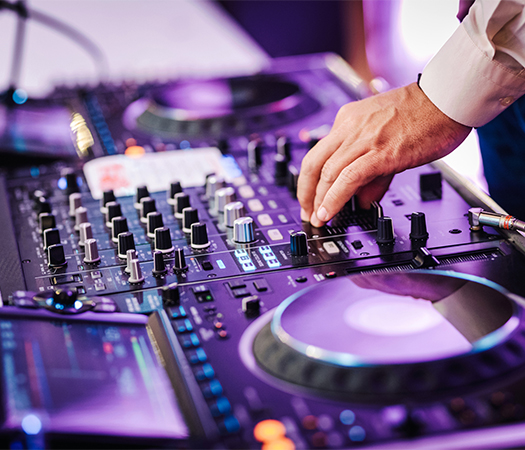 a person working on a sound board