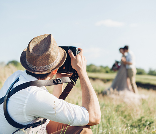 a man taking a picture with a camera