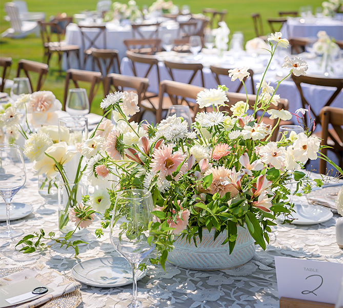 a table set for a party