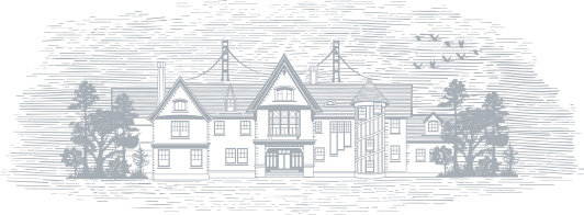 a greyscale shot of a house