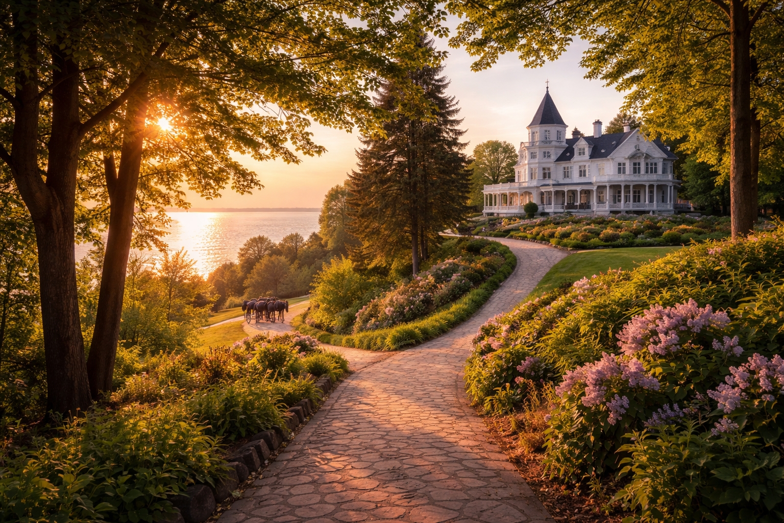 Luxury hotel near Grand Hotel Mackinac Island for Mackinac Policy Conference 2026 with 3-night availability, scenic bluff views, walkable location, and quiet atmosphere