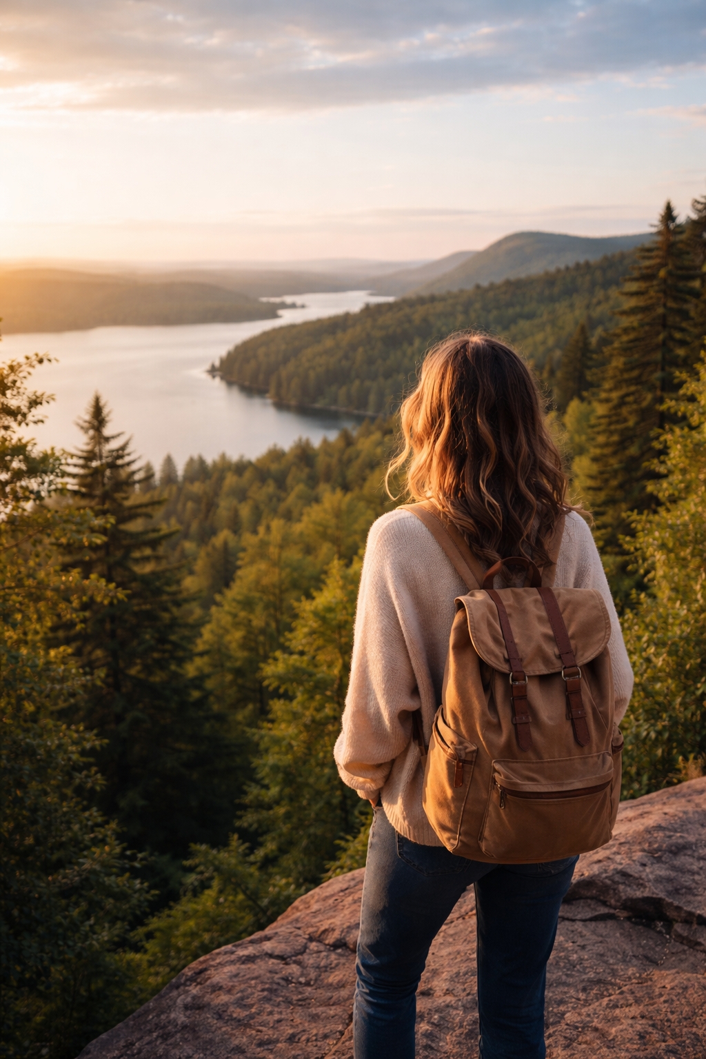 Person overlooking a scenic landscape symbolizing a New Year’s resolution to travel in 2026, representing intentional travel, meaningful experiences, personal growth, and travel planning goals