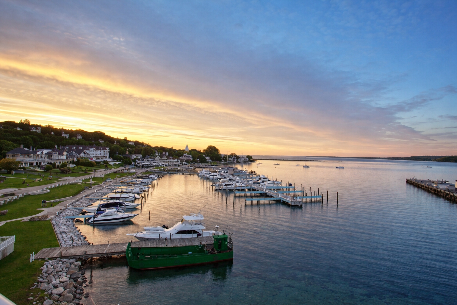 Sailing into the Straits of Mackinac is one of the most memorable ways to arrive at Mackinac Island.