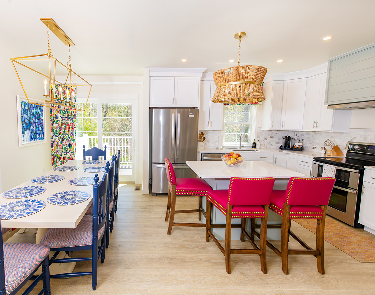 Spacious cottage kitchen and dining area at The Inn at Stonecliffe, one of the upscale Mackinac Island hotels.