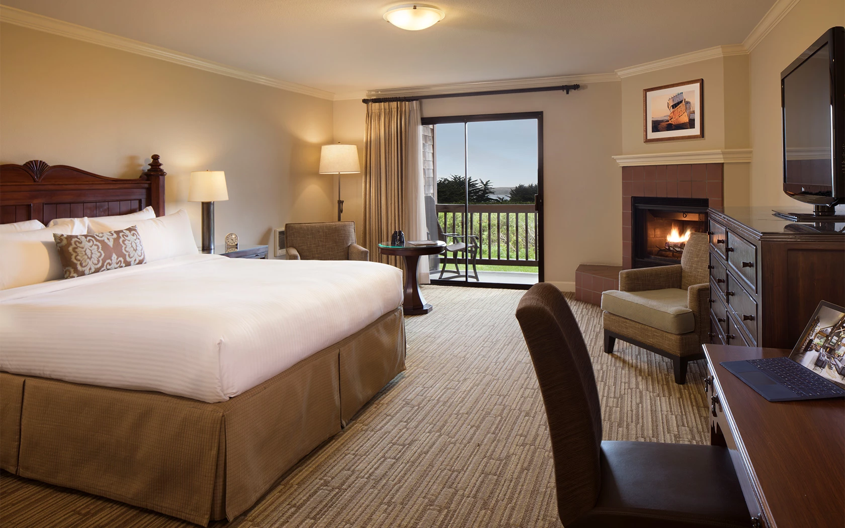 spacious room with large soft bed