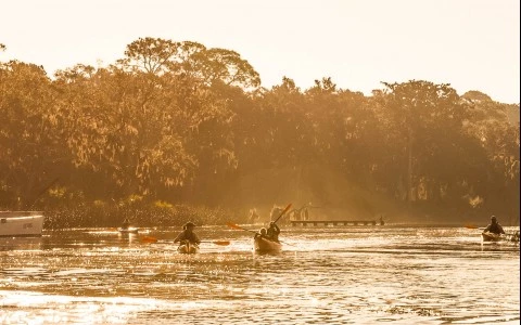 view of people kayaking