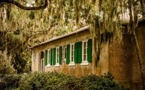 exterior of the back side of a lodge 