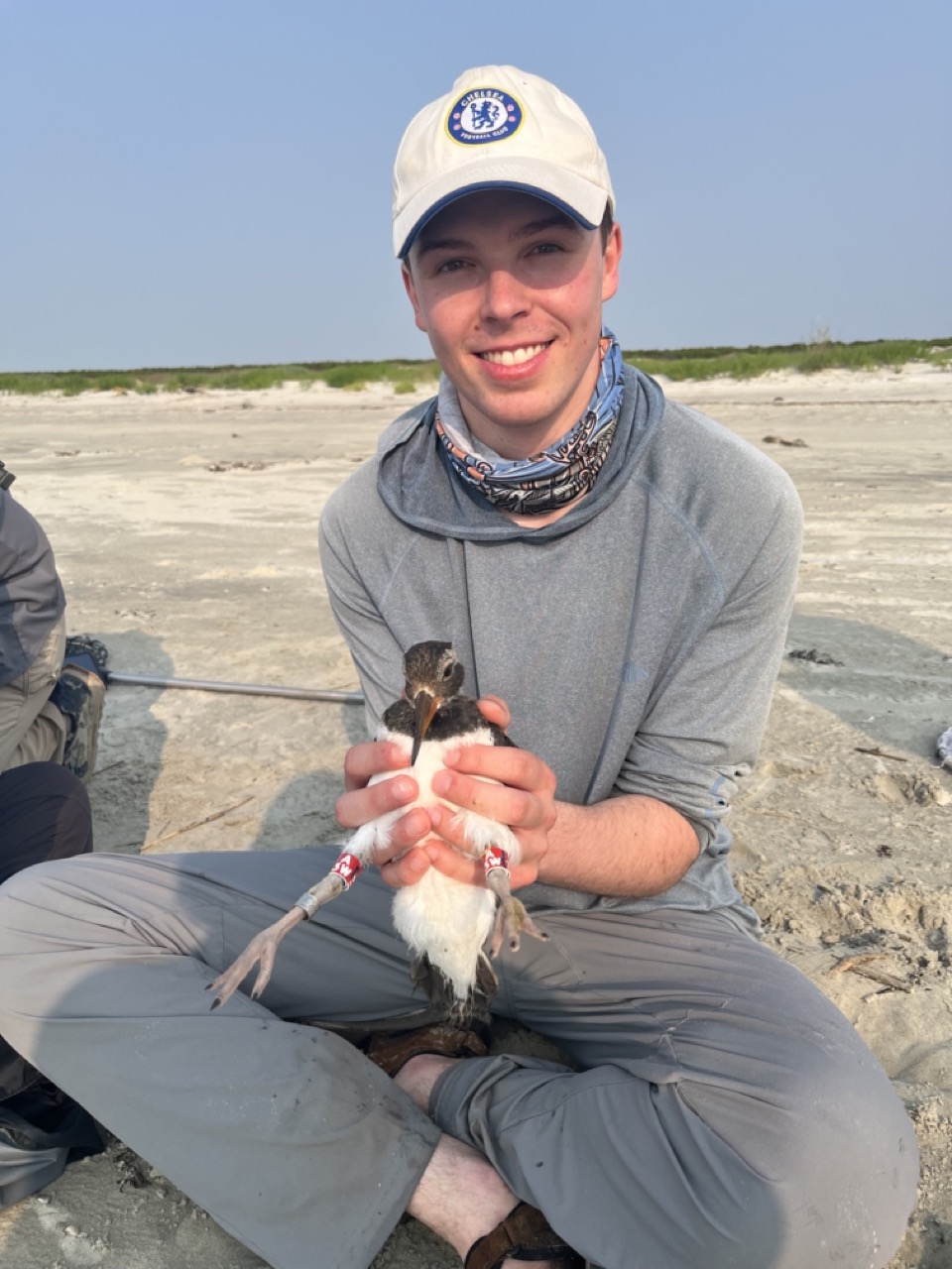 a man holding a bird