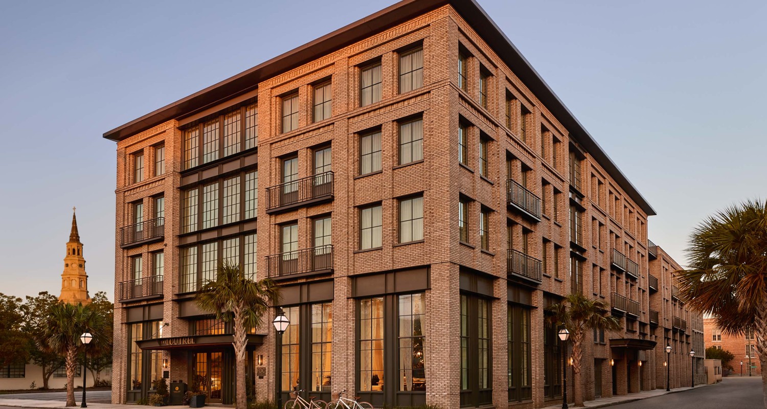 a building with many windows