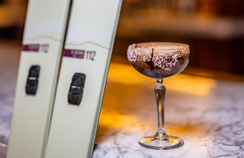 a glass of chocolate drink