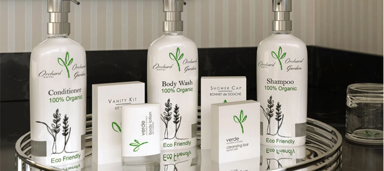 a collection of toiletries on a tray